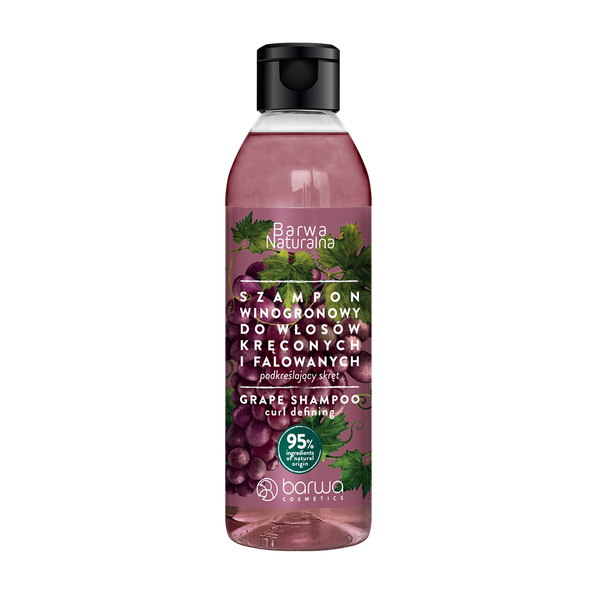 Barwa Naturalna - SHAMPOO emphasizing curl for curly and wavy hair GRAPE 300ml 5902305008284