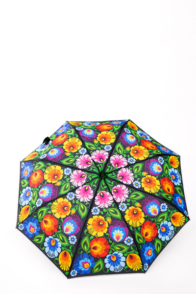 Folkstar - AUTOMATIC UMBRELLA - BLACK LOWICZ PATTERN /17264/ 5901845117968