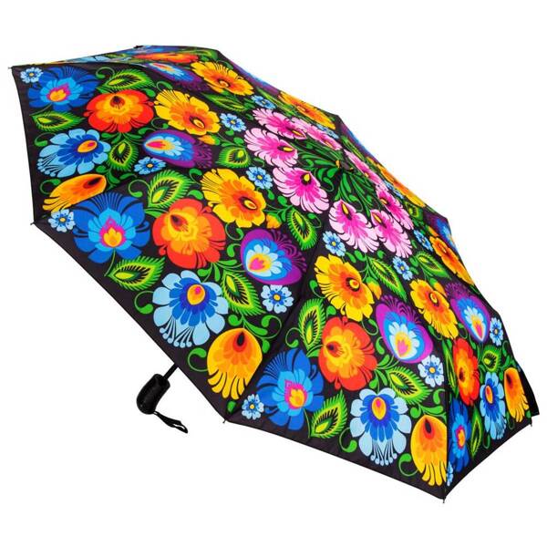 Folkstar - AUTOMATIC UMBRELLA - BLACK LOWICZ PATTERN /17264/ 5901845117968