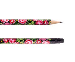 Folkstar - PENCIL WITH AN ERASER - HIGHLANDER BLACK PATTERN /15543/ 5901845113632