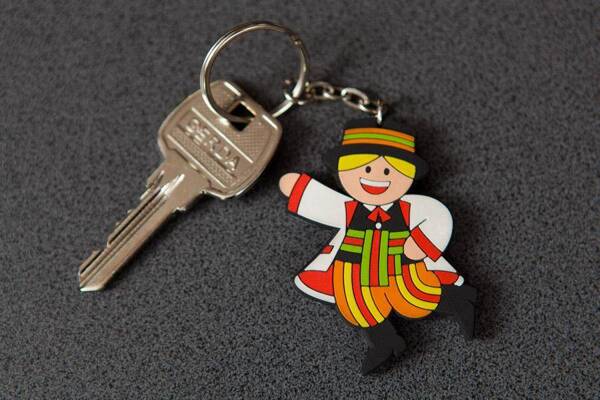 Folkstar -RUBBER KEYCHAIN - LOWICZ BOY /13593/ 5901845105064