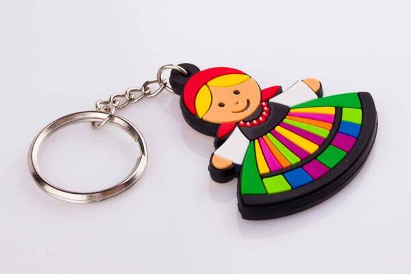 Folkstar -RUBBER KEYCHAIN - LOWICZ GIRL /13590/ 5901845105033