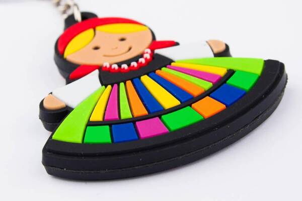 Folkstar -RUBBER KEYCHAIN - LOWICZ GIRL /13590/ 5901845105033