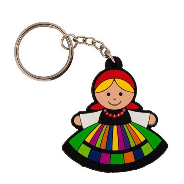 Folkstar -RUBBER KEYCHAIN - LOWICZ GIRL /13590/ 5901845105033